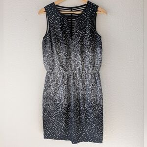 Sleeveless Black Dot Gradient Mini Dress with Strappy Back